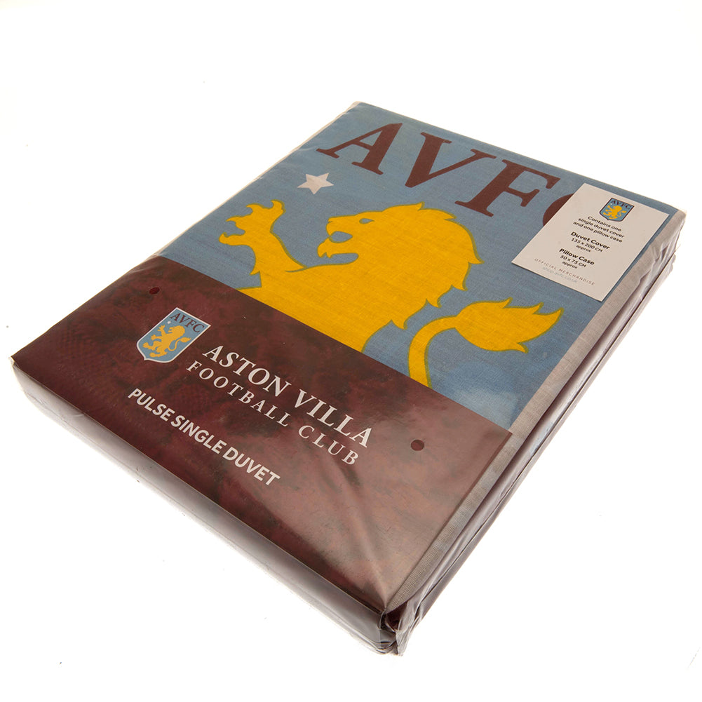 Aston Villa FC Pulse Single Duvet Set