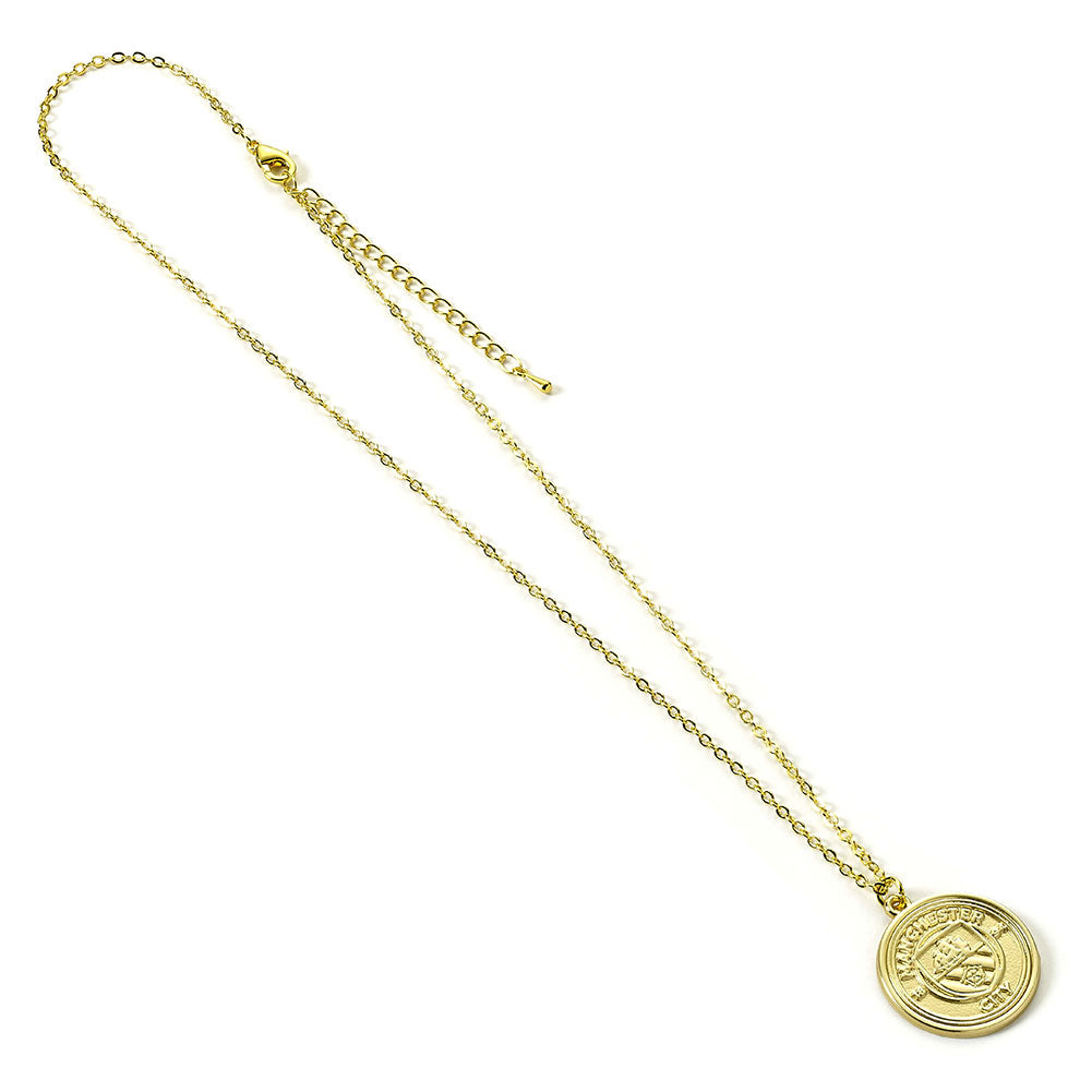 Manchester City FC Gold Finish Crest Necklace