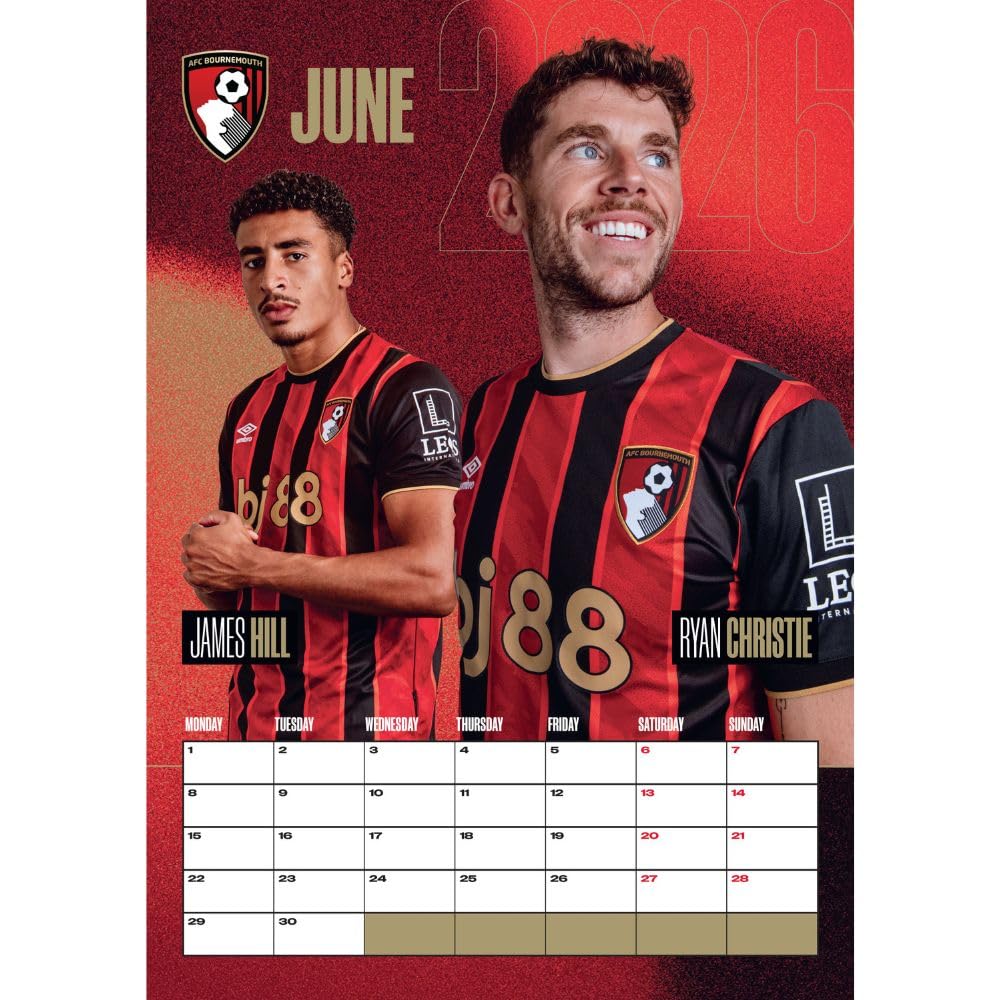 AFC Bournemouth A3 Calendar 2026