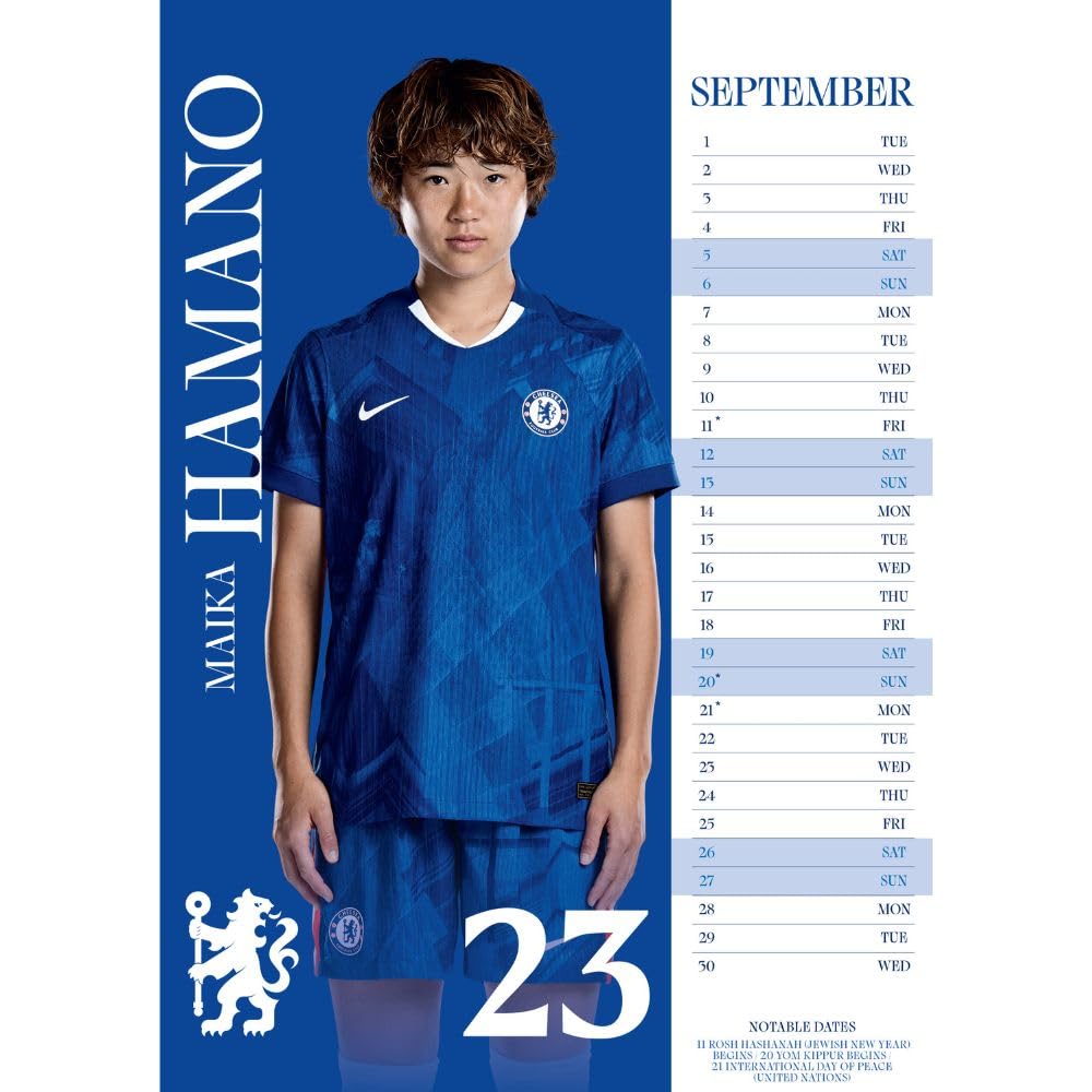 Chelsea WFC A3 Calendar 2026