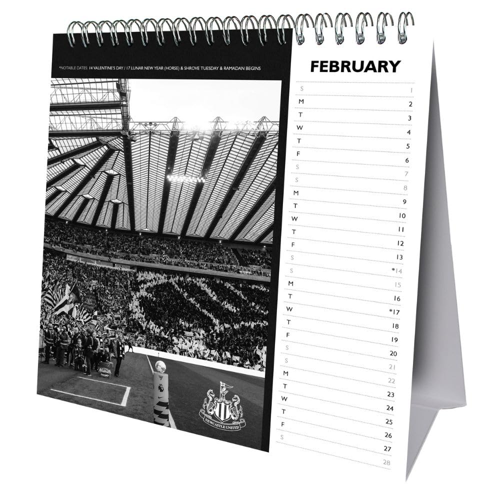 Newcastle United FC Desktop Calendar 2026