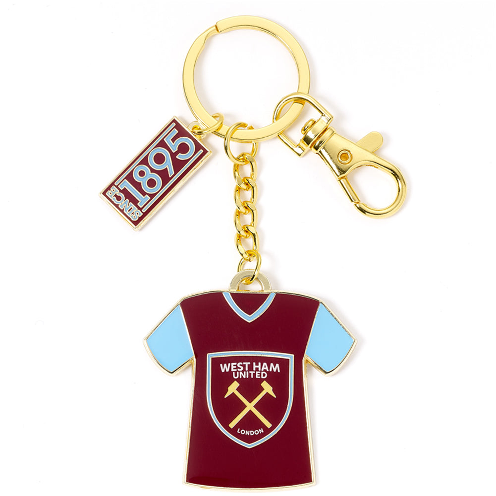 West Ham United FC Shirt Charm Keyring
