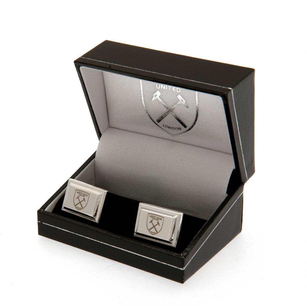 West Ham United FC Silver Plated Cufflinks