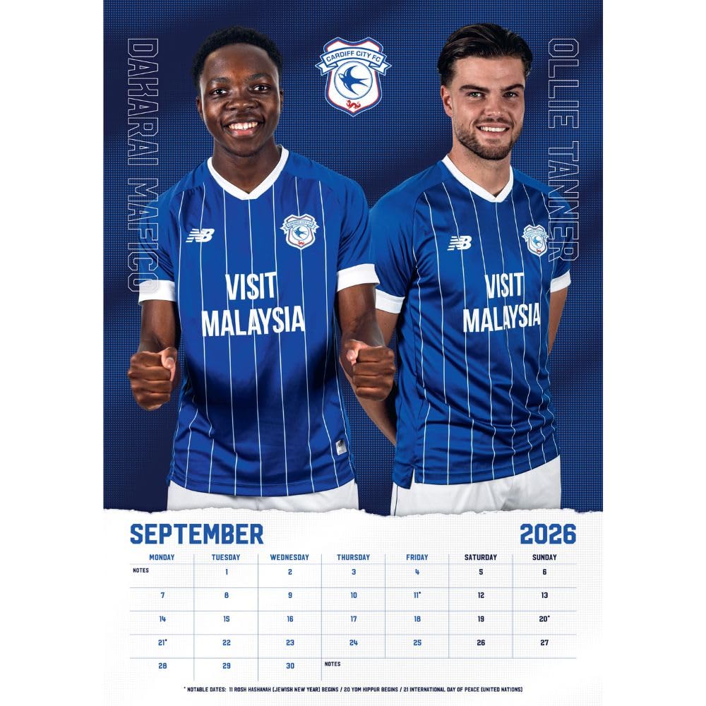 Cardiff City FC A3 Calendar 2026